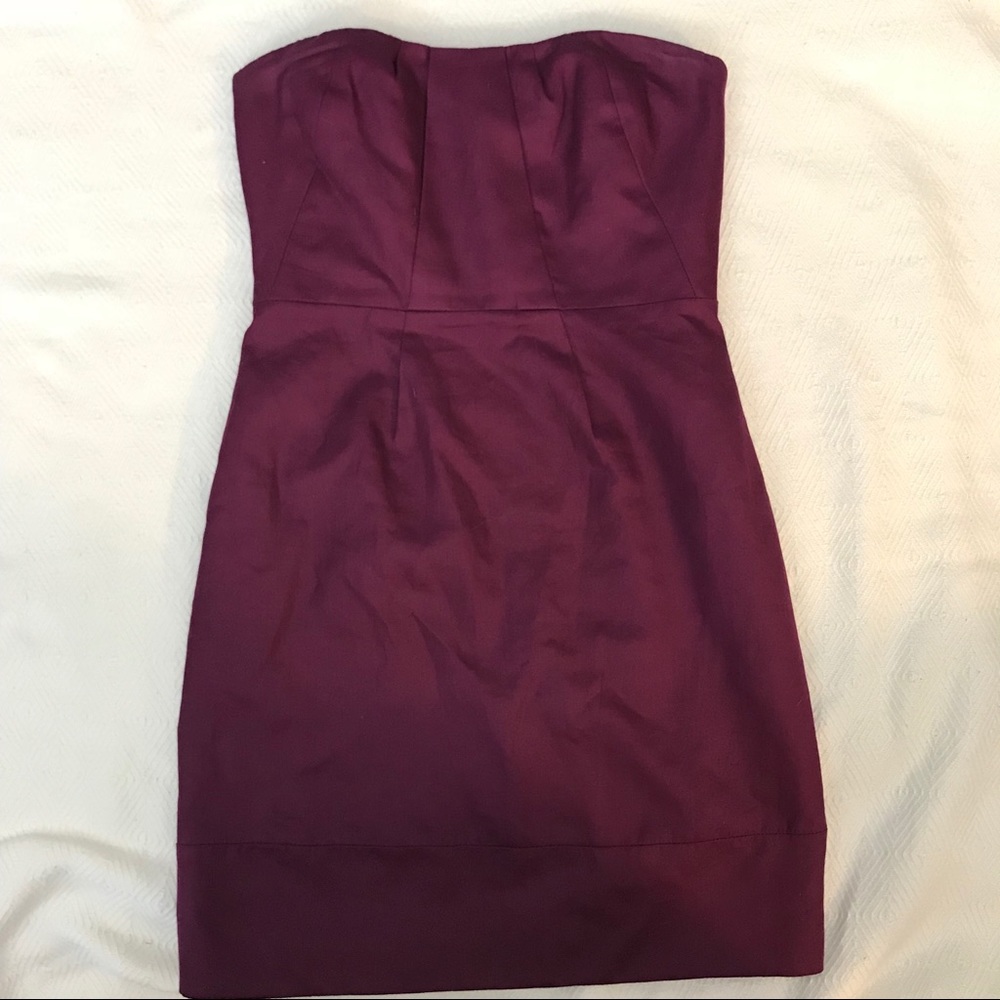 J Crew purple strapless dress